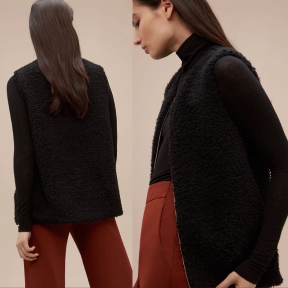 Wilfred Oversized Faux Fur Teddy Vest - Picture 2 of 7